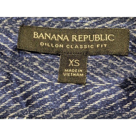 Banana Republic Dillon Class Fit blue sheer career long sleeve blouse XS - Picture 6 of 8